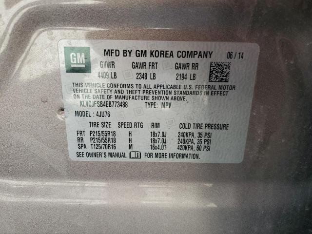 KL4CJFSB4EB773488 - 2014 BUICK ENCORE CONVENIENCE 灰色 照片 13