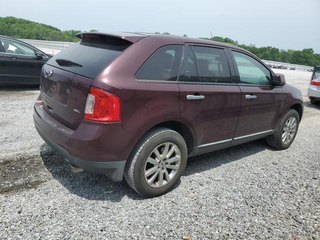 2FMDK3JC0BBA83741 - 2011 FORD EDGE SEL BURGUNDY photo 3