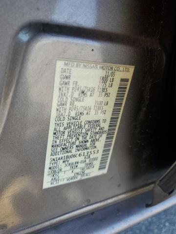 5N1AR18U06C613553 - 2006 NISSAN PATHFINDER LE GRAY photo 13