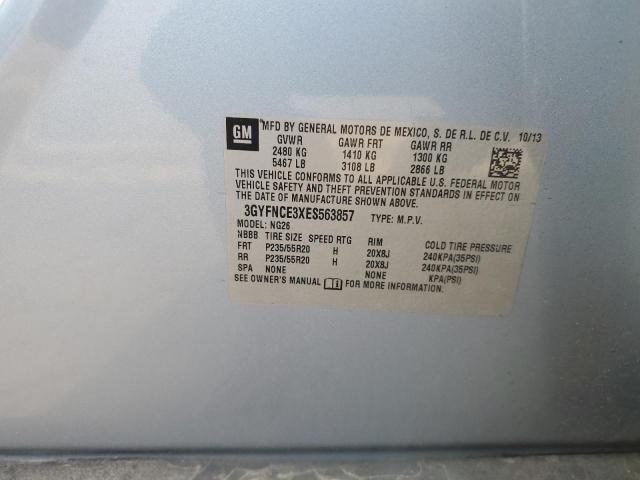 3GYFNCE3XES563857 - 2014 CADILLAC SRX PERFORMANCE COLLECTION Көк фото 12