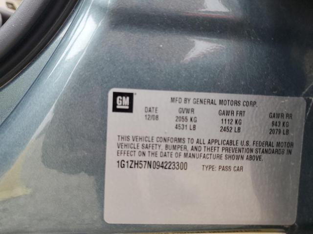 1G1ZH57N094223300 - 2009 CHEVROLET MALIBU 1LT TEAL photo 12