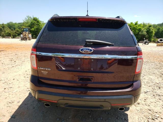 1FMHK7F82BGA25653 - 2011 FORD EXPLORER LIMITED BURGUNDY photo 6