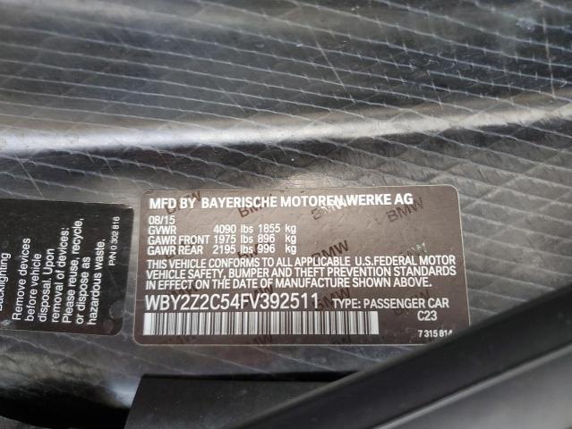 WBY2Z2C54FV392511 - 2015 BMW I8 GRAY photo 13