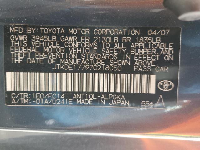 JTKDE177970218050 - 2007 TOYOTA SCION TC 灰色 照片 12