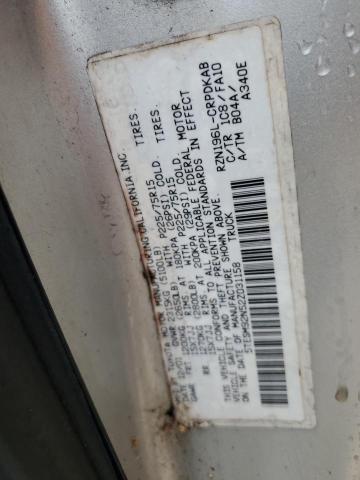 5TESM92N52Z031158 - 2002 TOYOTA TACOMA XTRACAB PRERUNNER Gümüş foto 12