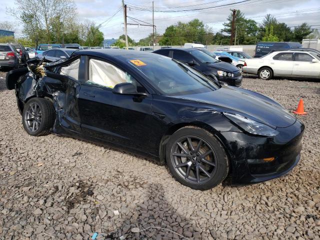 5YJ3E1EB0NF175985 - 2022 TESLA MODEL 3 BLACK photo 4