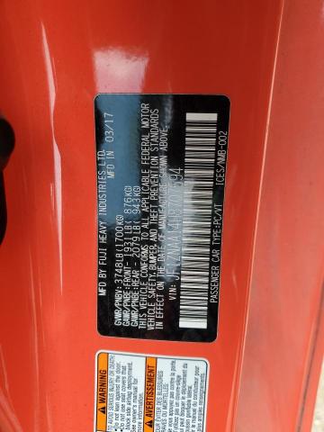 JF1ZNAA14H8707594 - 2017 TOYOTA 86 BASE ORANGE photo 12