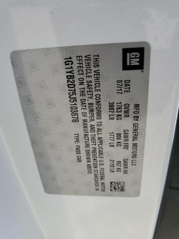 1G1YB2D75J5103878 - 2018 CHEVROLET CORVETTE STINGRAY 1LT WHITE photo 13