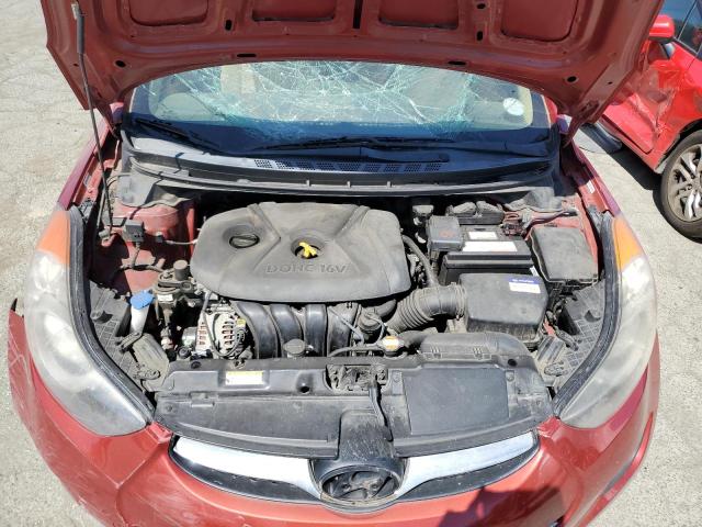 KMHDH4AE5BU154786 - 2011 HYUNDAI ELANTRA GLS RED photo 11