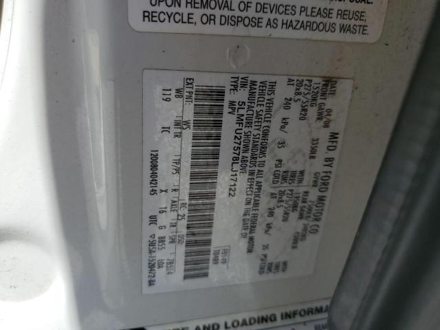 5LMFU27578LJ17122 - 2008 LINCOLN NAVIGATOR WHITE photo 13