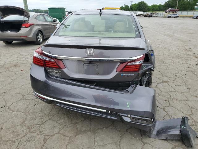 JHMCR6F59HC010754 - 2017 HONDA ACCORD HYBRID EXL GRAY photo 6