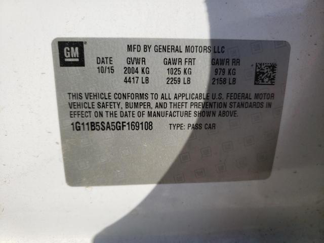 1G11B5SA5GF169108 - 2016 CHEVROLET MALIBU LIM LS Ağ foto 13