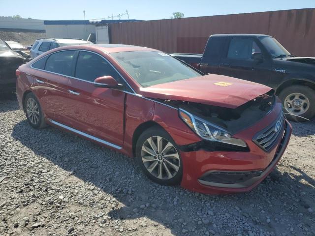 5NPE34AF2HH569924 - 2017 HYUNDAI SONATA SPORT RED photo 4