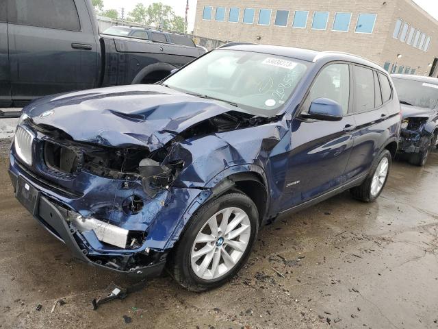 5UXWX9C54F0D59959 - 2015 BMW X3 XDRIVE28I BLUE photo 1