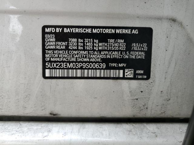 5UX23EM03P9S00639 - 2023 BMW X7 XDRIVE40I WHITE photo 14