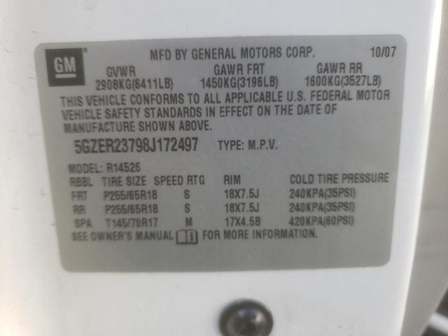 5GZER23798J172497 - 2008 SATURN OUTLOOK XR თეთრი ფოტო 13