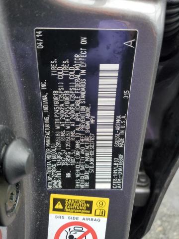 5TDJKRFHXES037657 - 2014 TOYOTA HIGHLANDER XLE GRAY photo 13