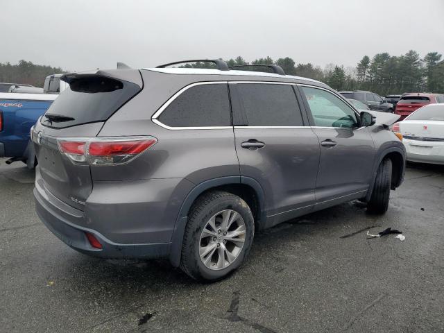 5TDJKRFHXES037657 - 2014 TOYOTA HIGHLANDER XLE GRAY photo 3