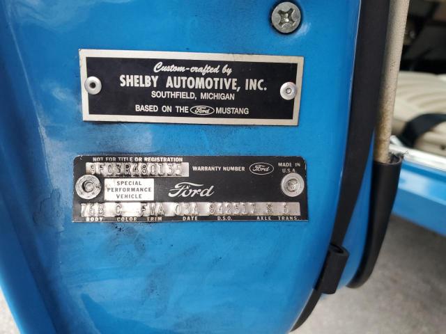 9F03R480135 - 1969 FORD SHELBY BLUE photo 12