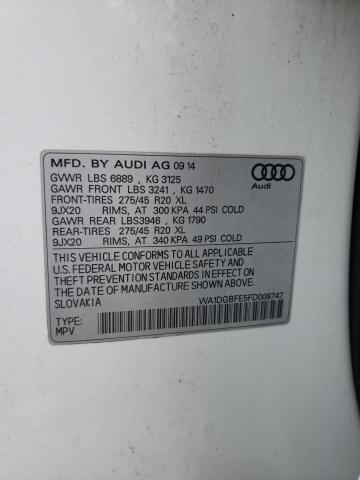 WA1DGBFE5FD008747 - 2015 AUDI Q7 PRESTIGE 白色 照片 13