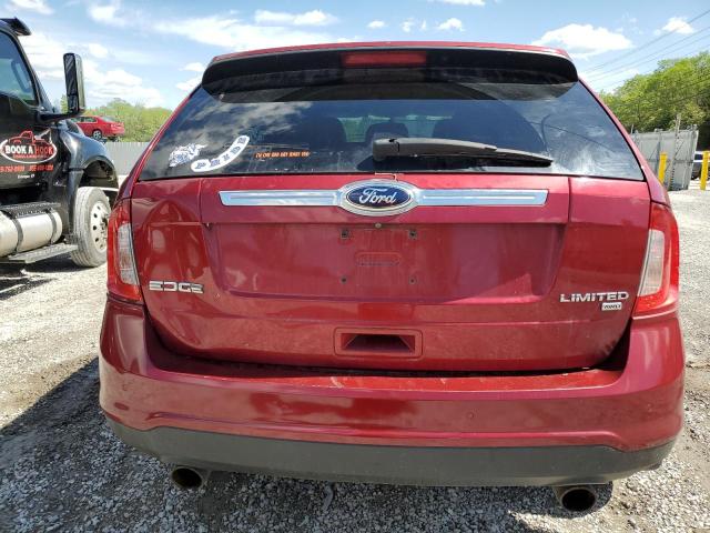 2FMDK4KC1DBA23121 - 2013 FORD EDGE LIMITED RED photo 6