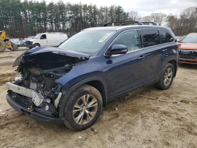 5TDJKRFH2FS199039 - 2015 TOYOTA HIGHLANDER XLE BLUE photo 1
