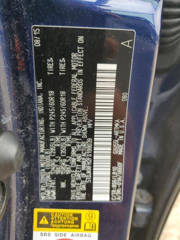 5TDJKRFH2FS199039 - 2015 TOYOTA HIGHLANDER XLE BLUE photo 13