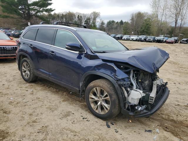 5TDJKRFH2FS199039 - 2015 TOYOTA HIGHLANDER XLE BLUE photo 4