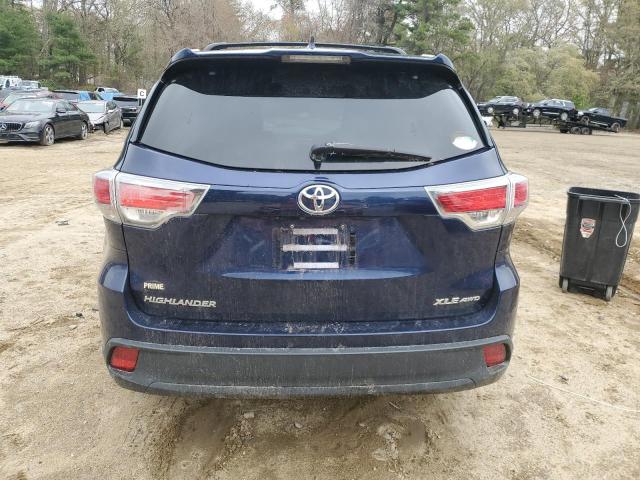 5TDJKRFH2FS199039 - 2015 TOYOTA HIGHLANDER XLE BLUE photo 6
