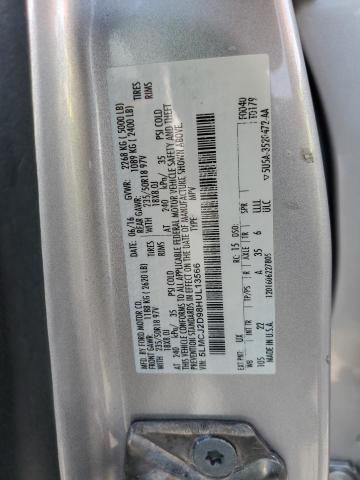 5LMCJ2D98HUL13566 - 2017 LINCOLN MKC SELECT Silber Foto 12