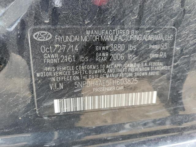 5NPDH4AE5FH603825 - 2015 HYUNDAI ELANTRA SE BLACK photo 12