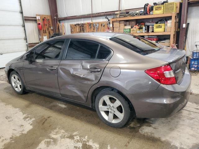 2HGFB2E43CH046421 - 2012 HONDA CIVIC LX GRAY photo 2