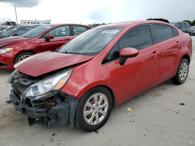 KNADM4A33E6400173 - 2014 KIA RIO LX RED photo 1