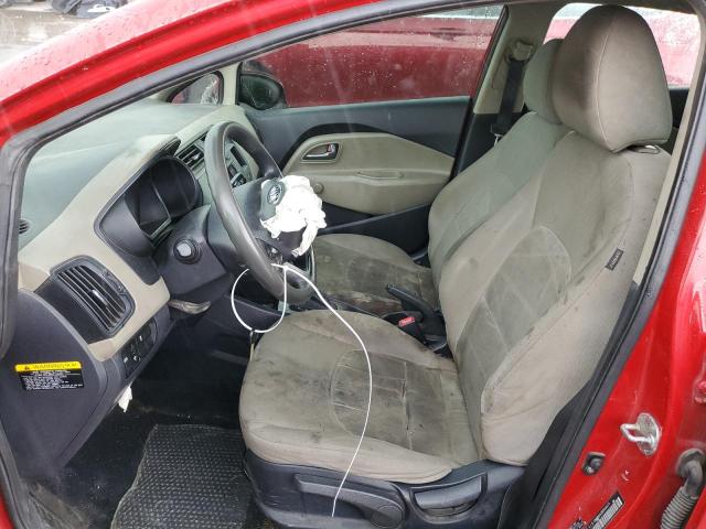 KNADM4A33E6400173 - 2014 KIA RIO LX RED photo 7