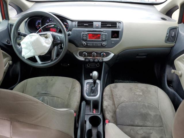 KNADM4A33E6400173 - 2014 KIA RIO LX RED photo 8