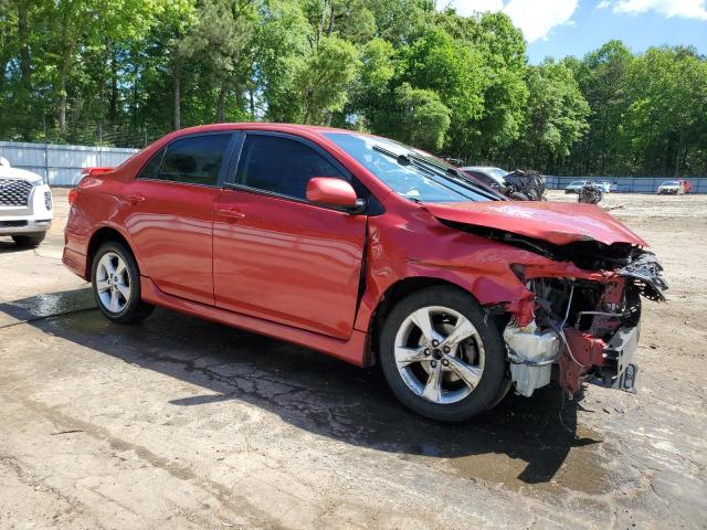 2T1BU4EE5BC600563 - 2011 TOYOTA COROLLA BASE RED photo 4