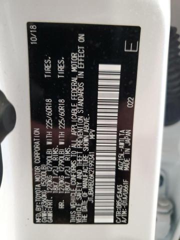 JTJBARBZ6K2199341 - 2019 LEXUS NX 300 BASE თეთრი ფოტო 13