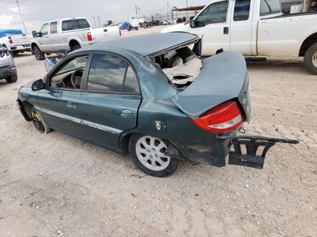 KNADC125836216779 - 2003 KIA RIO GREEN photo 2