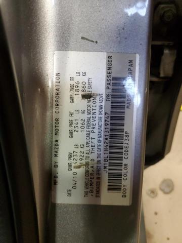 JM1BL1H42A1319747 - 2010 MAZDA SPEED 3 ვერცხლისფერი ფოტო 12