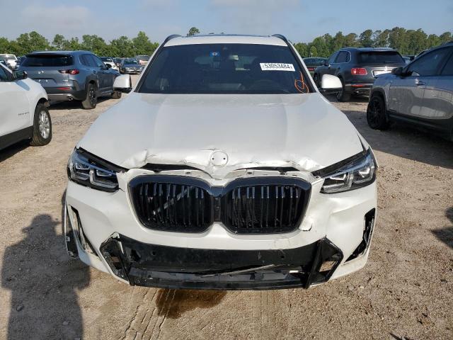 5UX43DP00N9M58483 - 2022 BMW X3 SDRIVE30I WHITE photo 5