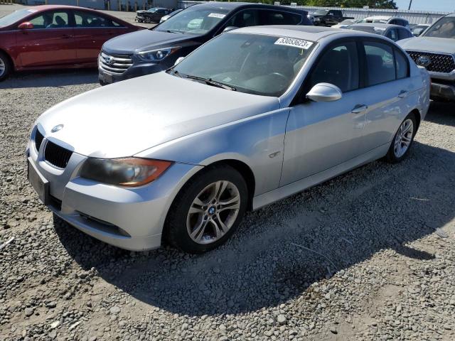 WBAVA33558KX88055 - 2008 BMW 328 I SILVER photo 1