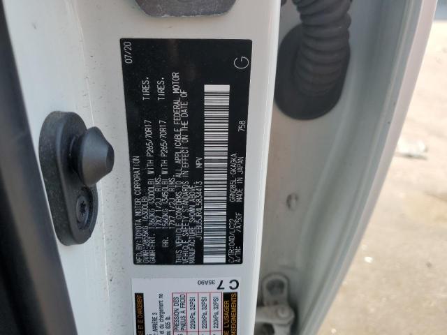 JTEBU5JR4L5834413 - 2020 TOYOTA 4RUNNER SR5/SR5 PREMIUM 白色 照片 13