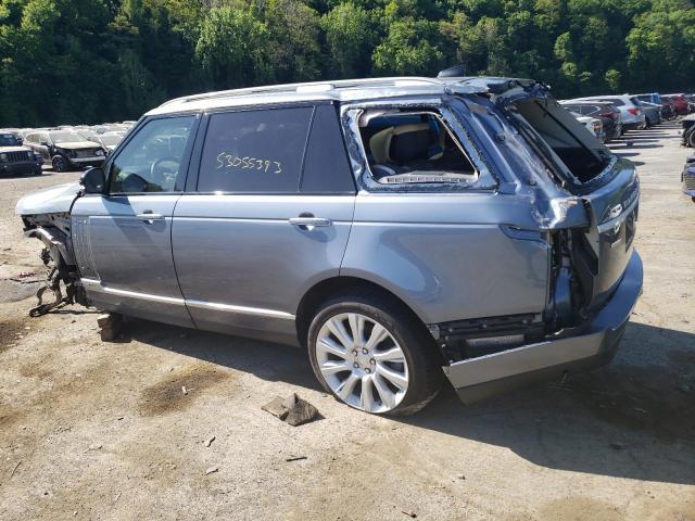 SALGV5RE3KA542680 - 2019 LAND ROVER RANGE ROVE AUTOBIOGRAPHY BLUE photo 2