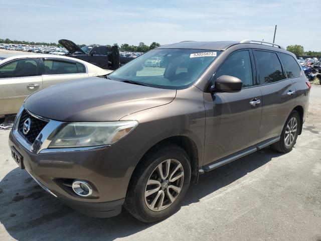 5N1AR2MM8FC623436 - 2015 NISSAN PATHFINDER S BROWN photo 1