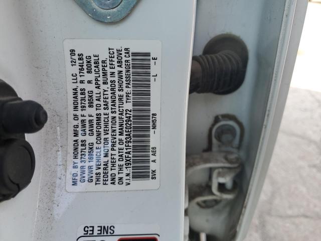 19XFA1F93AE029472 - 2010 HONDA CIVIC EXL 白色 照片 12