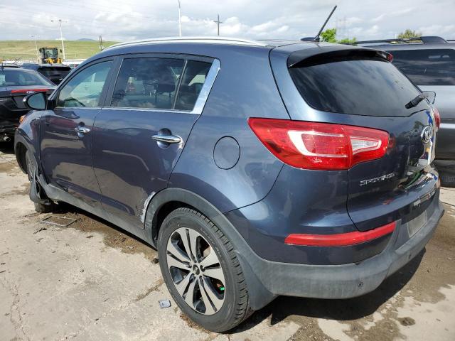 KNDPCCA27D7397632 - 2013 KIA SPORTAGE EX BLUE photo 2