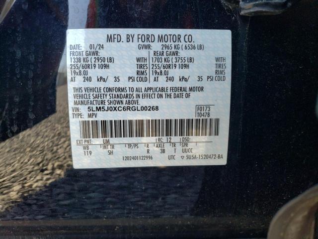 5LM5J0XC6RGL00268 - 2024 LINCOLN AVIATOR შავი ფოტო 14