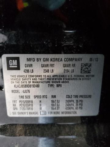 KL4CJBSB9DB192480 - 2013 BUICK ENCORE CONVENIENCE 黑色 照片 12