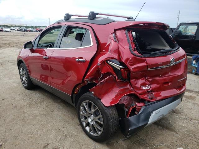 KL4CJ1SB3JB564126 - 2018 BUICK ENCORE SPORT TOURING RED photo 3