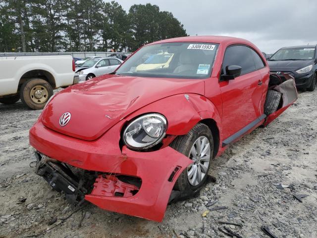 3VWFP7AT1EM626794 - 2014 VOLKSWAGEN BEETLE RED photo 1